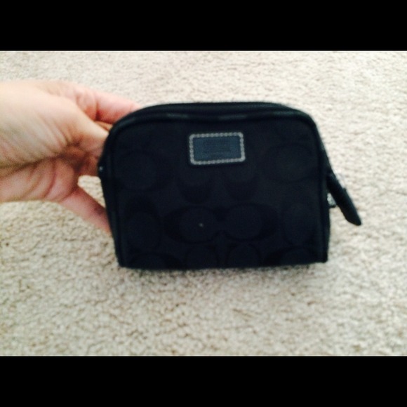 Authentic coach mini makeup bag