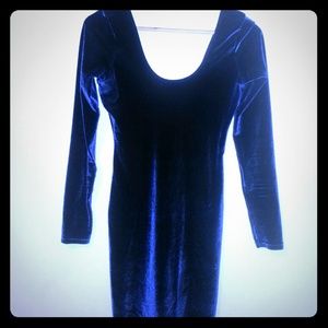 Made in the USA! Blue Velvet Dress