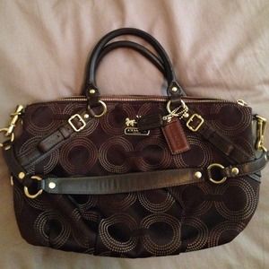Chocolate & Plum lining Coach purse