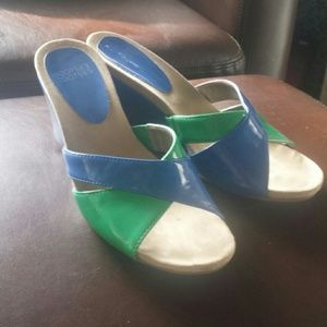 Colorful wedge sandals