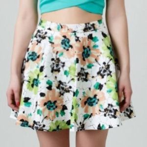 Floral skater skirt