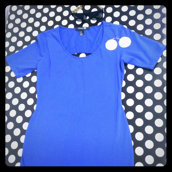 Blue bodycon dress