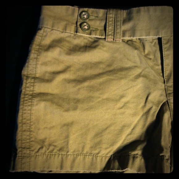 Army Green Twill Shorts