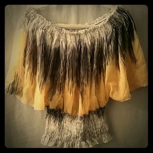 Yellow and black ombre boutique  top