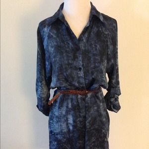 Michael by Michael Kors smudge print shirt dress