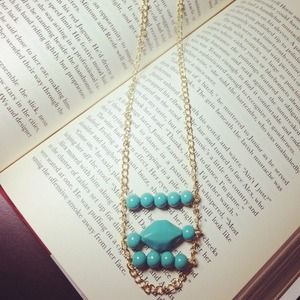 Turquoise and gold necklace