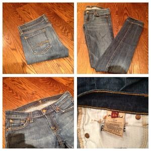 PRICE ✂7 For All Mankind Skinny Straight Leg Jeans