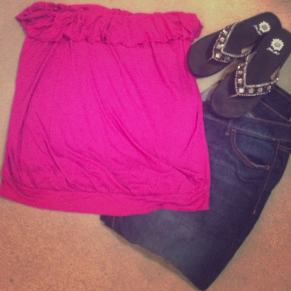 Fuchsia tube top!