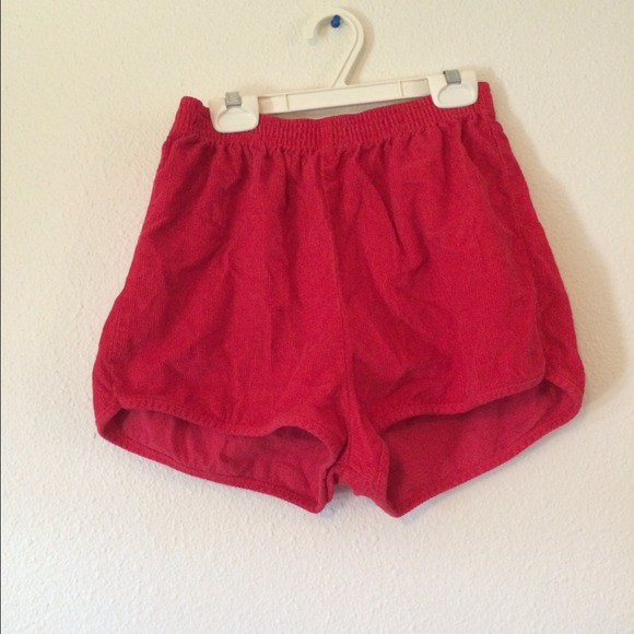 🚫SOLD🚫American Apparel Red Corduroy Shorts - Picture 4 of 4