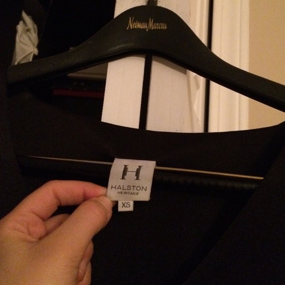 Halston Heritage Black Deep-V Jersey Gown XS - Picture 4 of 4