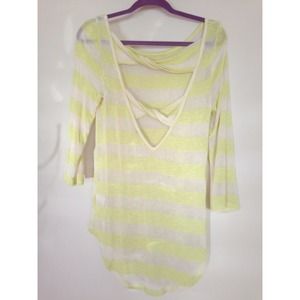 Striped sunny yellow top
