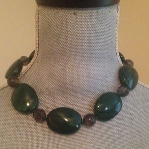 Hunter green necklace