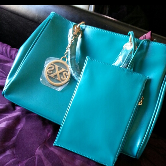 ## 🚫SOLD🚫 ## Turquoise bag with mini purse... - Picture 3 of 4