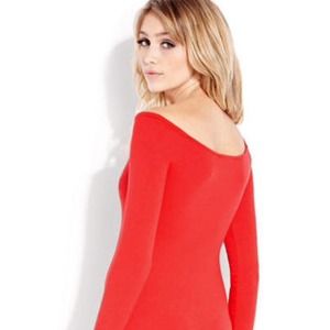Super Hot Red Longsleeve Bodycon dress
