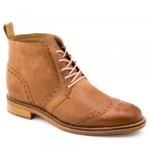 Tan Leather Brogue Boot