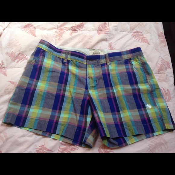Brand New Plaid Blue Shorts