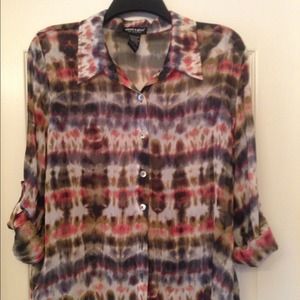 Sheer pink and black shirt