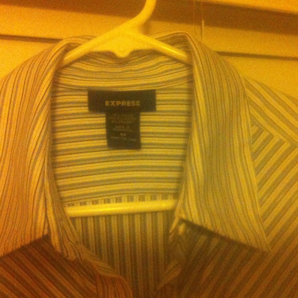 Express Striped Button Up - Picture 2 of 3