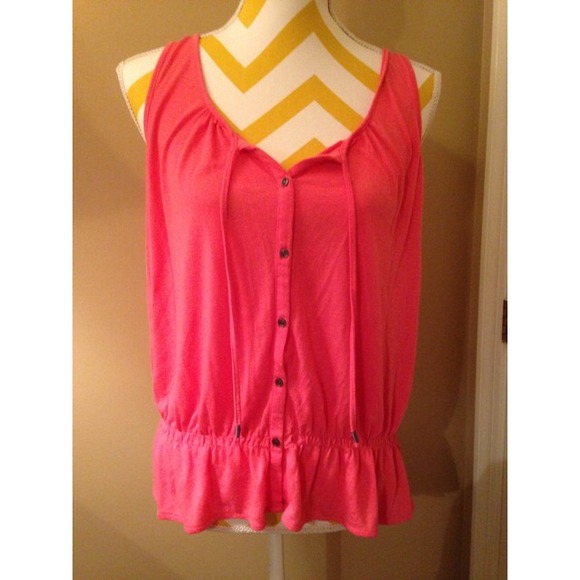 Pink flowy tank