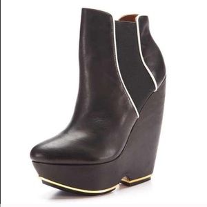 L.A.M.B genuine leather wedges