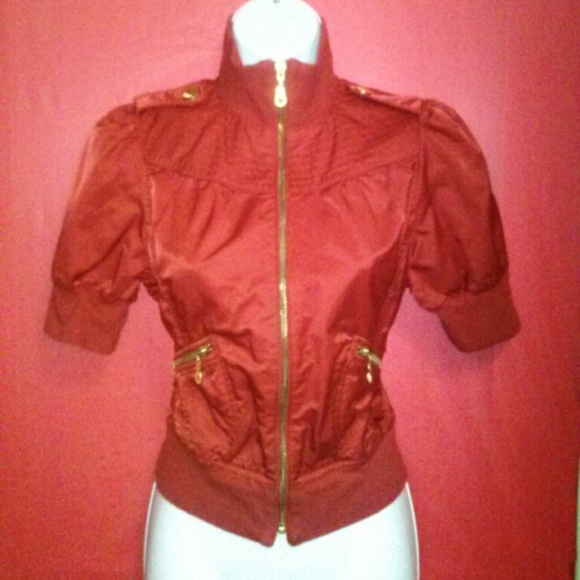 Guess zip up short sleeve jacket top - Picture 1 of 3