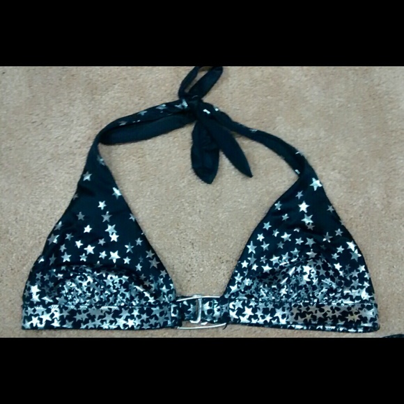 **SOLD**VS Swimsuit Black & Silver Stars 2 piece - Picture 2 of 4