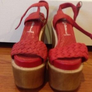 Jeffrey Campbell size 8 red wedges