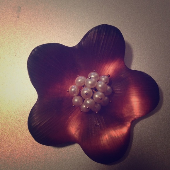 Alexis Bittar floral and peral broach