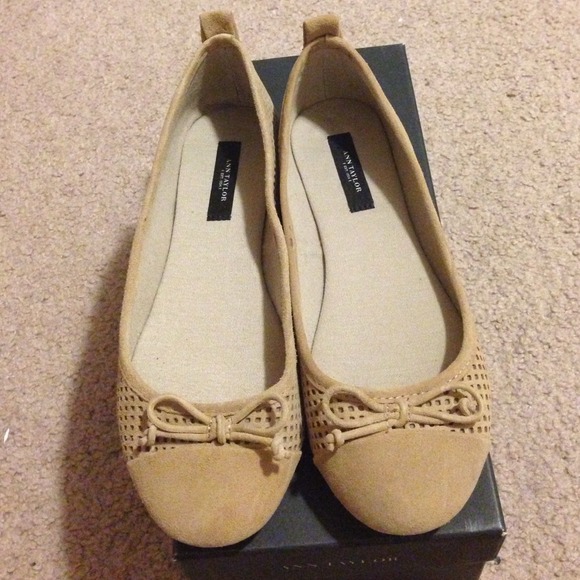 Ann Taylor Nude Perfect Suede Ballet