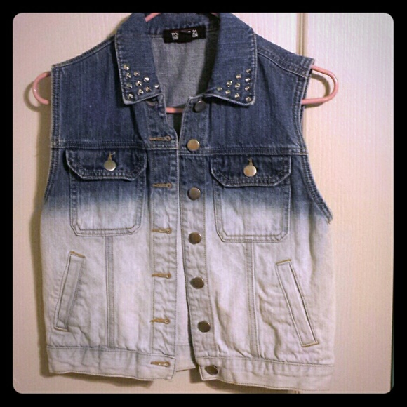 REDUCED****OMBRE VEST WITH STUDS!