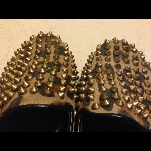 Steve Madden #leopard print #studded #loafers - Picture 2 of 3