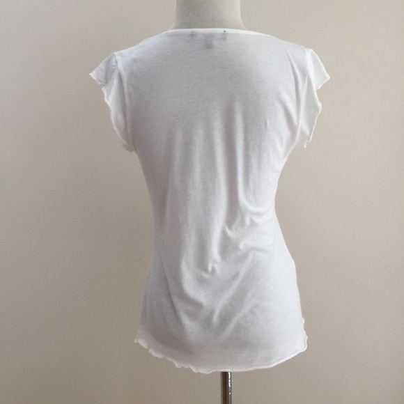 White Express Tee with Silver Sequins - Picture 2 of 4