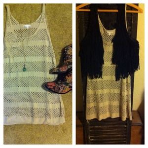 🌻 beige crochet dress 🌻