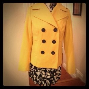 Yellow double breasted coat