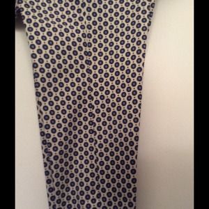 Old Navy beige & blue pants