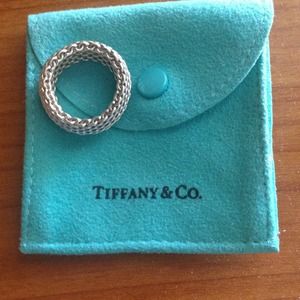 Tiffany & Co sterling silver mesh ring size 7
