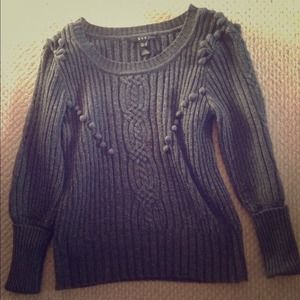 MANGO Gray Cable Knit sweater