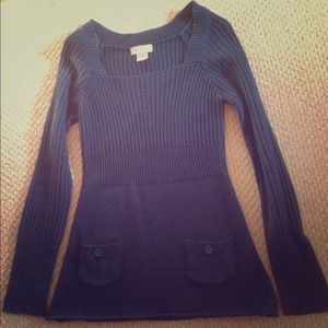 ARIZONA Blue baby doll sweater with pockets