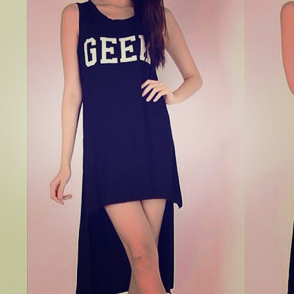 GEEK Hi-low dress in navy