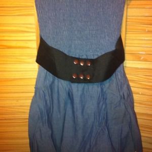 Tube top denim dress