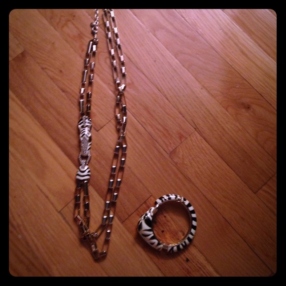 Zebra necklace set