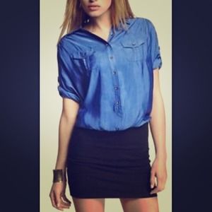 Express Mixed Fabric 2-in-1 Dress