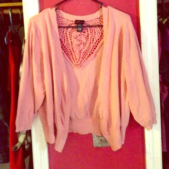 Tops - Beautiful peach cover up. NWOT!