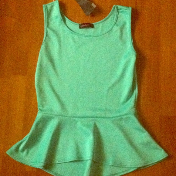 Mint peplum top