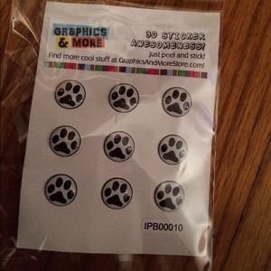 Paw Print iphone home stickers