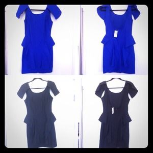 PRICE ✂TWO, NEW WITH TAGS, Peplum Cocktail Dressed