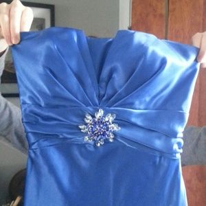 Blue full length gown