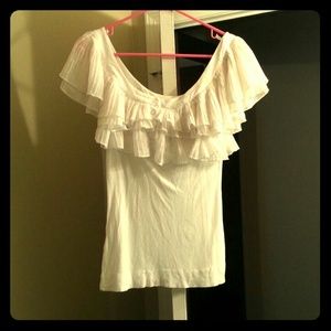 BCBG ruffle top