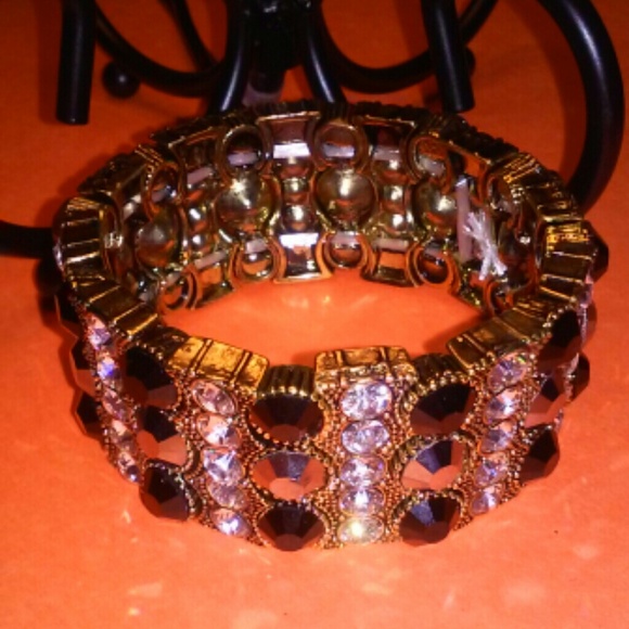 Black and White Diamond Gold Bracelet