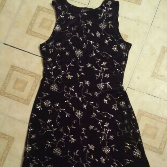Dark blue glittered dress